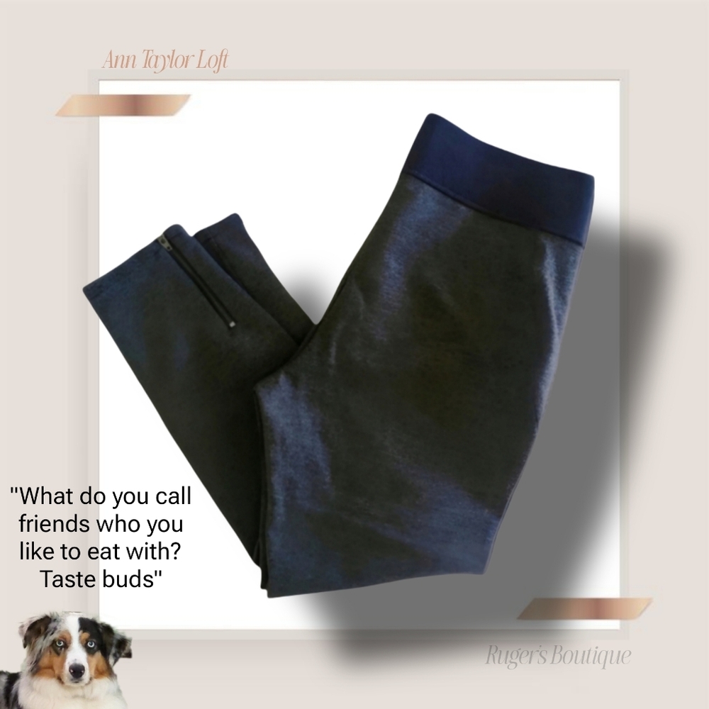 🌿Ann Taylor Loft Petites Women's size LP (med/large) Legging Pants Gray - Picture 10 of 10